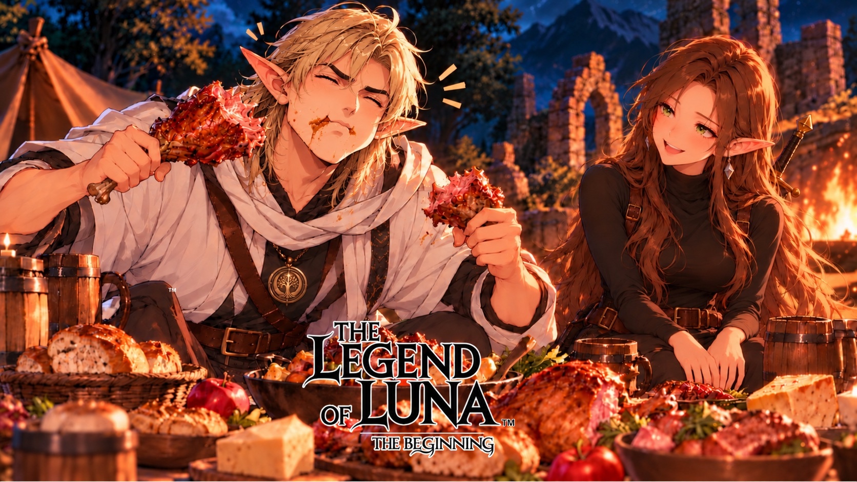 Aska et Luna partagent un repas