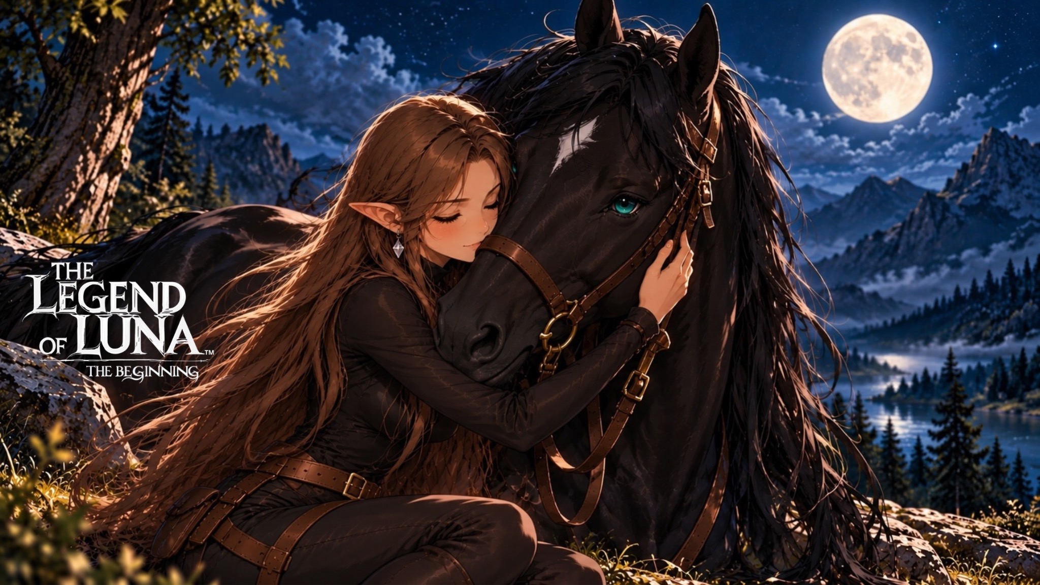 Sagesse et Luna sous la pleine lune